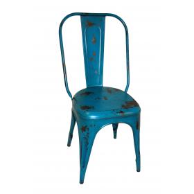 Cool iron chair - Distressed blue