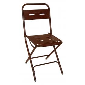 Old folding chair - factory brown