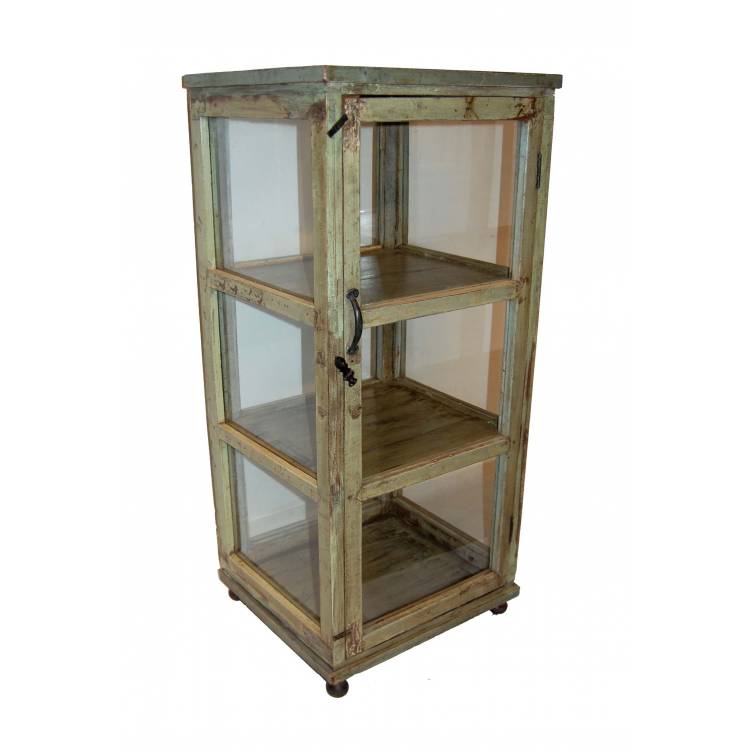 Old vintage doors, made into a lovly glass cabinet