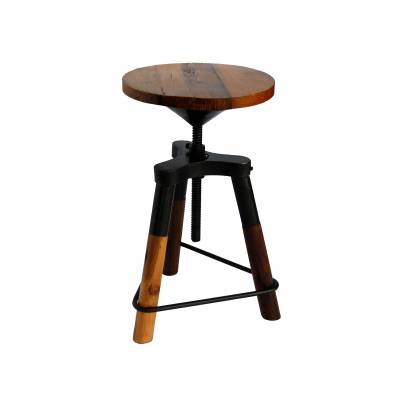 Rotating stool made of wood