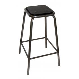 High iron stool with rubber seat