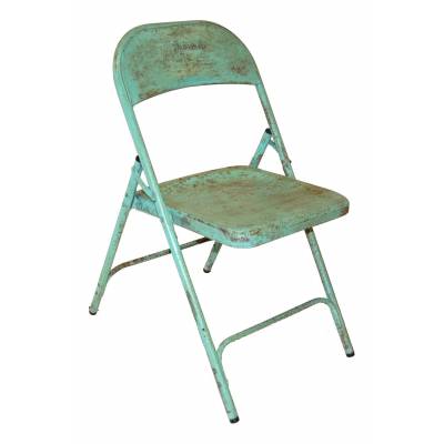Old folding chair - light green