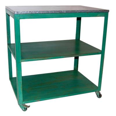 Regálový stôl/obchodný pult - zelená farba