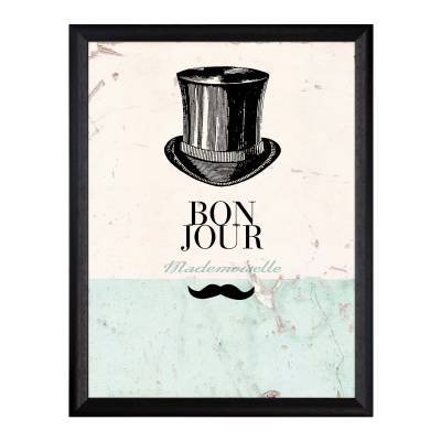 Picture with frame - Bowler hat - Large