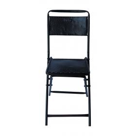 Stará skladacia stolička - čierna