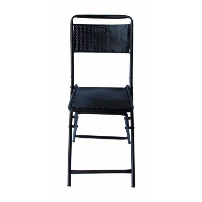 Stará skladacia stolička - čierna