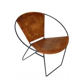 Cool trendy chair with leather