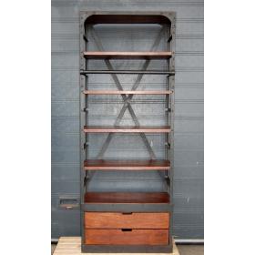 Big rack in iron and wood with iron ladder