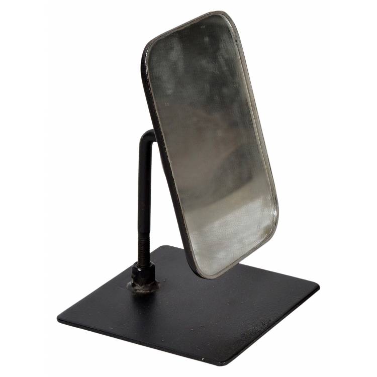Recycling table mirror from old TukTuks - black frame