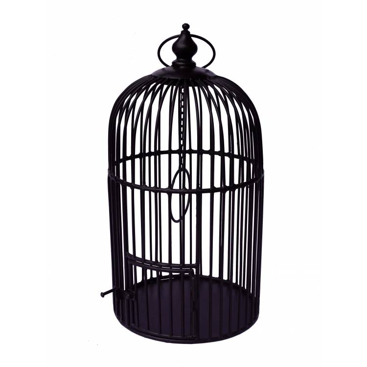 Bird cage in iron - dark brown