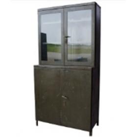 Original old iron cabinet - army green