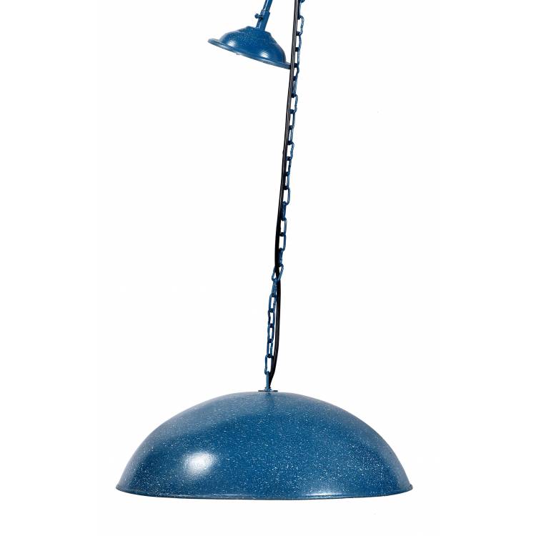 Modrá závesná lampa