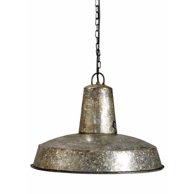 Iron pendant with a beautiful galvanized look