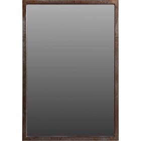 Large mirror with raw iron frame