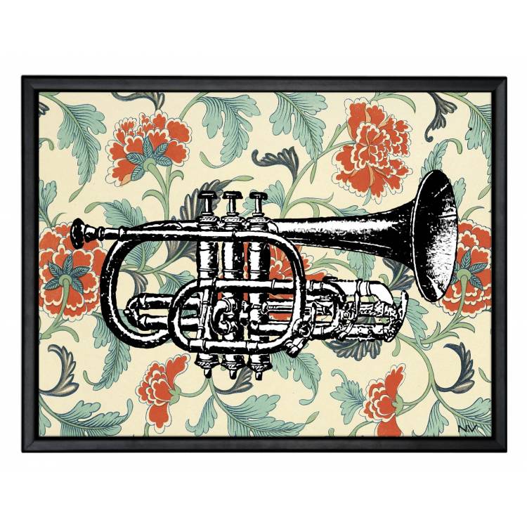 Picture with frame - Trumpet - Large