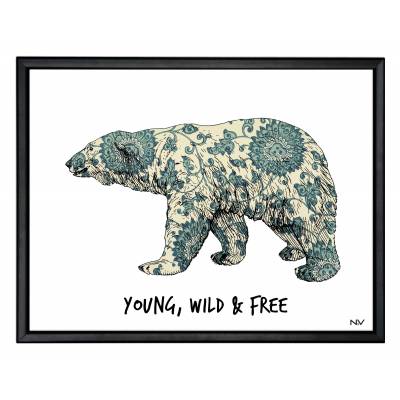 Picture with frame - Polar bear - Small