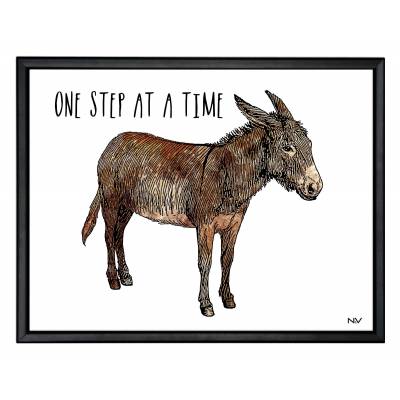 Picture with frame - Donkey - Small