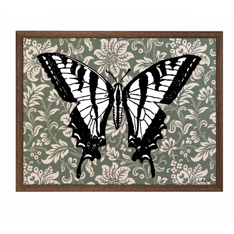 Obraz s rámom - "Motýľ" - veľký
