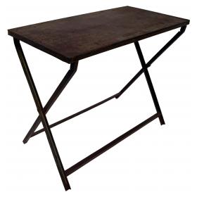 Raw and rustic console table in iron