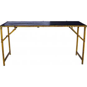 Table with a cool colored edge - Black and Yellow