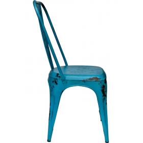 Železná vintage stolička - modrá
