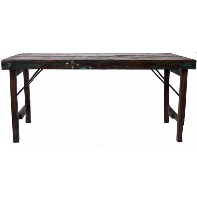 Drevený jedálenský stôl s patinou