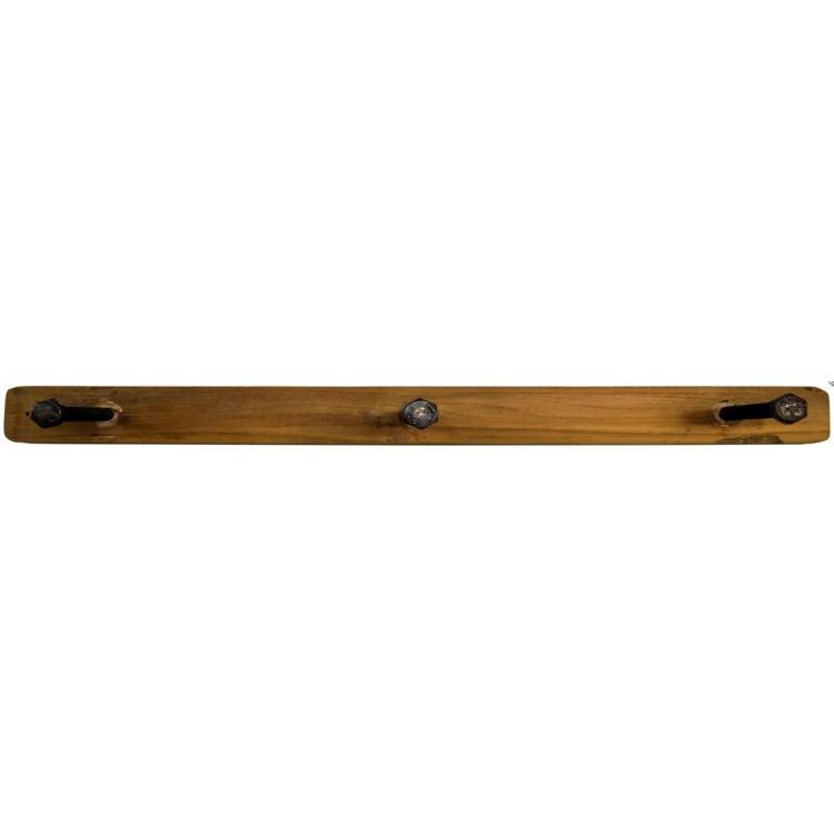 Coat rack in wood with 3 hooks