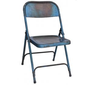 Blue folding chair