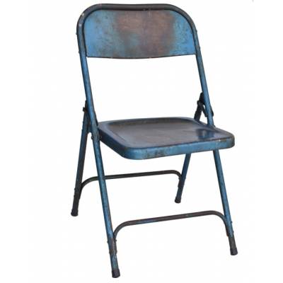 Modrá skladacia stolička