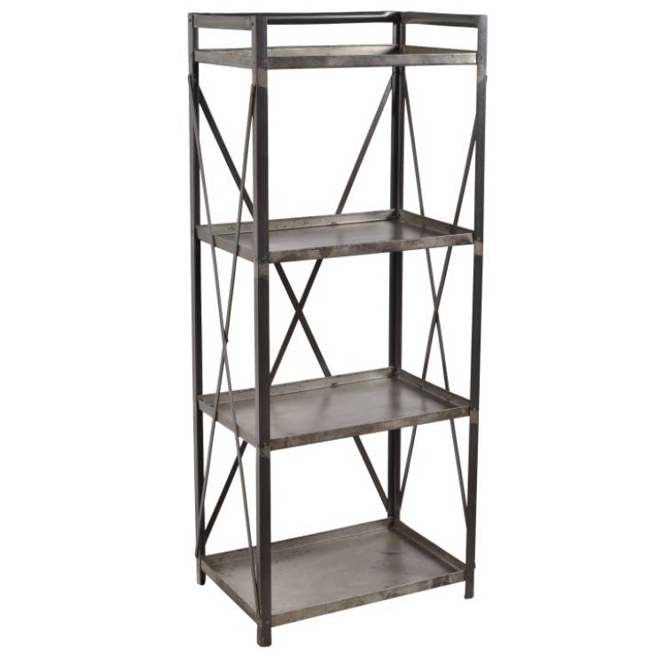 Metal rack with 4 shelves
