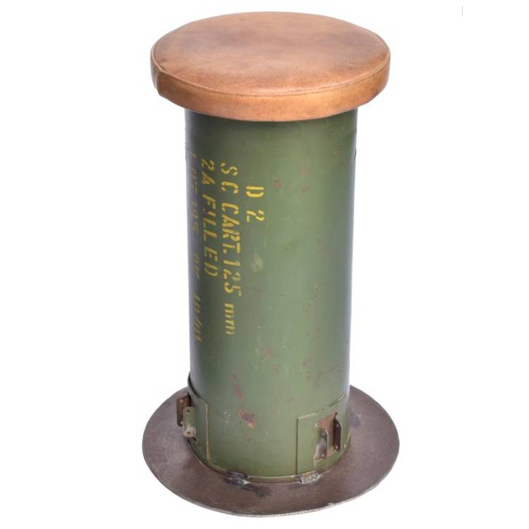 Metal chair in military design