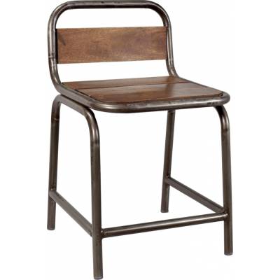 Jedálenská stolička z dreva a kovu