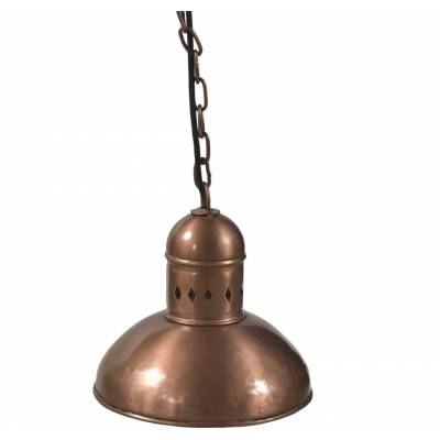 Metal ceiling lamp in copper color