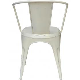 Biela kovová stolička