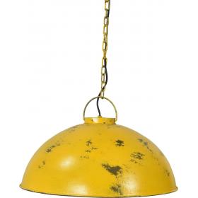 Žltá závesná lampa s patinou