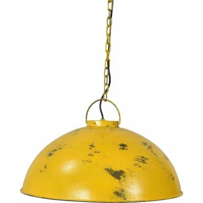 Žltá závesná lampa s patinou
