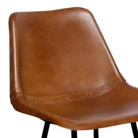 Stolička s koženým sedákom