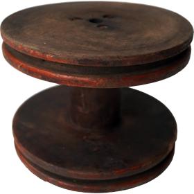 Old vintage wooden spool -...