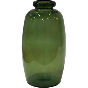Sklenená váza - olivovo zelená