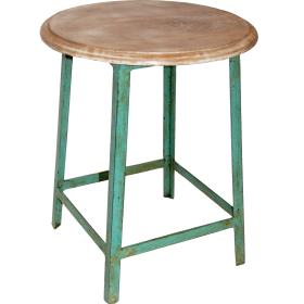 Stool with wooden seat and...