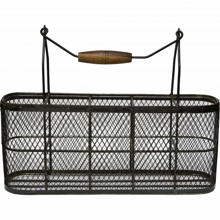 Long Robust Wire Basket With 5, Bathtub Shaped Basket