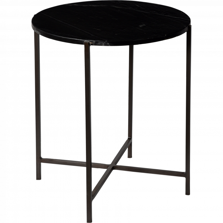 Enzo Round Side Table With Elegant, Round Side Table Topper