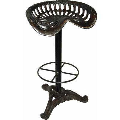RAW iron stool with tractor seat