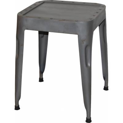 Cool stool in iron - antique zinc