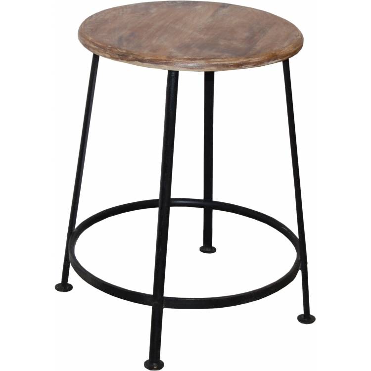 Iron stool - antique black
