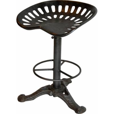 Iron stool with tractor seat