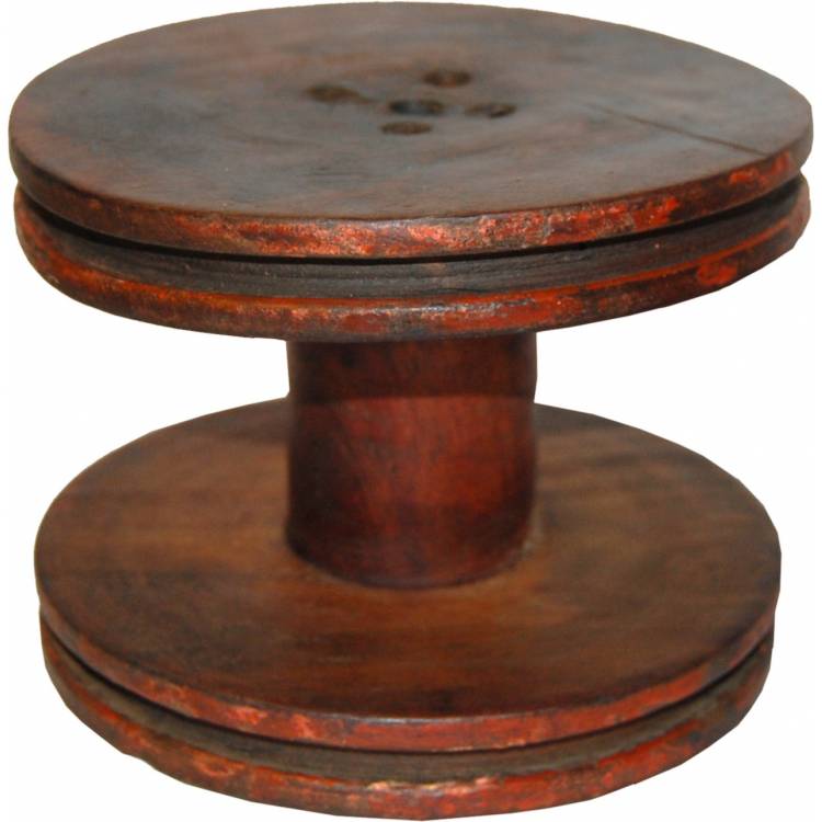 Old vintage wooden spool - Large