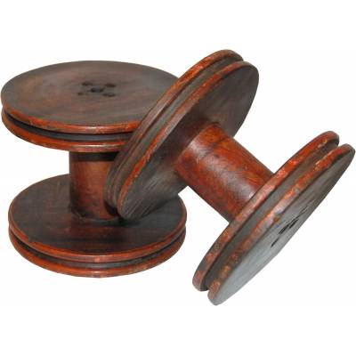 Old vintage wooden spool - Large